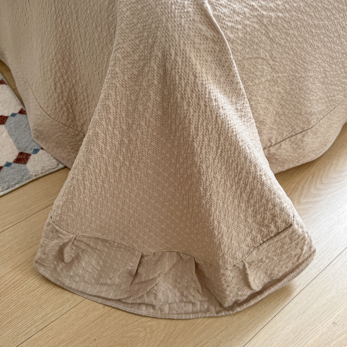 91家纺网 家纺一手货源 找家纺 禾沐  2026新款泡芙纱夏被四件套简单款 咖豹纹