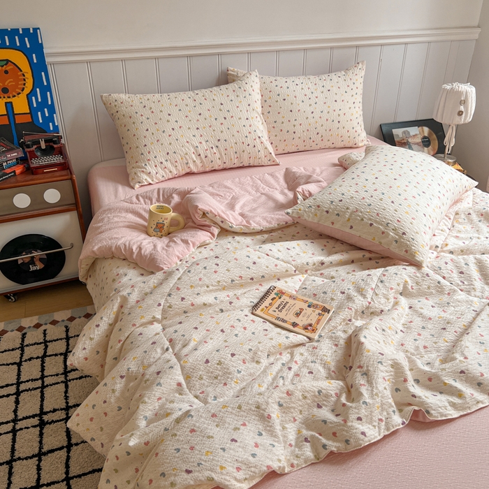 91家纺网 家纺一手货源 找家纺 （总） 梵希雅  2026新款泡芙纱夏被四件套简单款