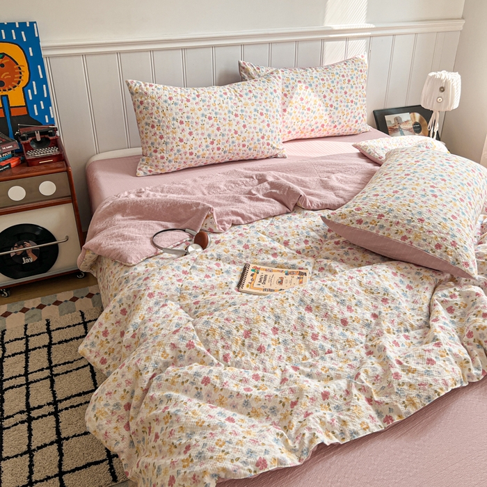 91家纺网 家纺一手货源 找家纺 （总） 梵希雅  2026新款泡芙纱夏被四件套简单款