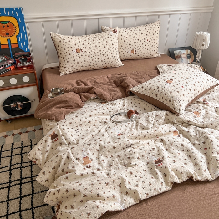 91家纺网 家纺一手货源 找家纺 （总） 梵希雅  2026新款泡芙纱夏被四件套简单款