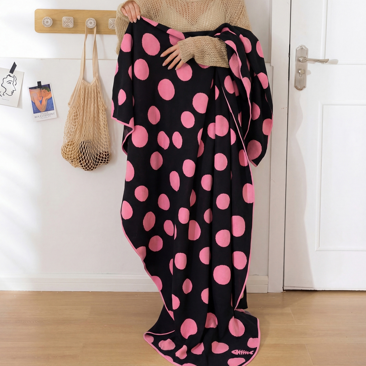 91家纺网 家纺一手货源 找家纺 暖绵绵家纺 2026新款全棉亲肤舒适毯子-艾蜜欧 碳粉色