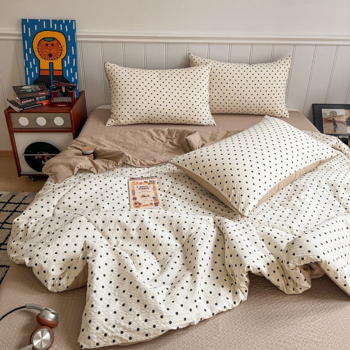 91家纺网 家纺一手货源 找家纺 （总） 梵希雅  2026新款泡芙纱夏被四件套简单款