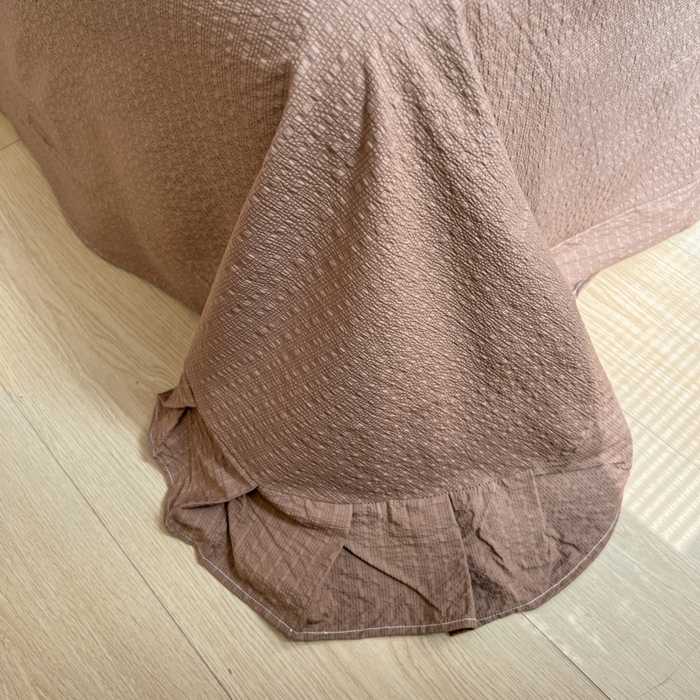 91家纺网 家纺一手货源 找家纺  梵希雅  2026新款泡芙纱夏被四件套简单款 田园兔