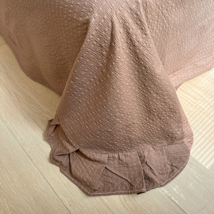 91家纺网 家纺一手货源 找家纺  梵希雅  2026新款泡芙纱夏被四件套简单款 KT猫