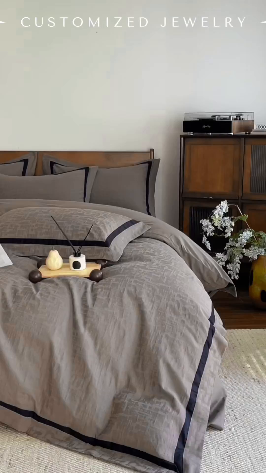 91家纺网 家纺一手货源 找家纺 （总）蓝邻家纺 2026新款全棉浮雕提花极简轻奢风四件套系列