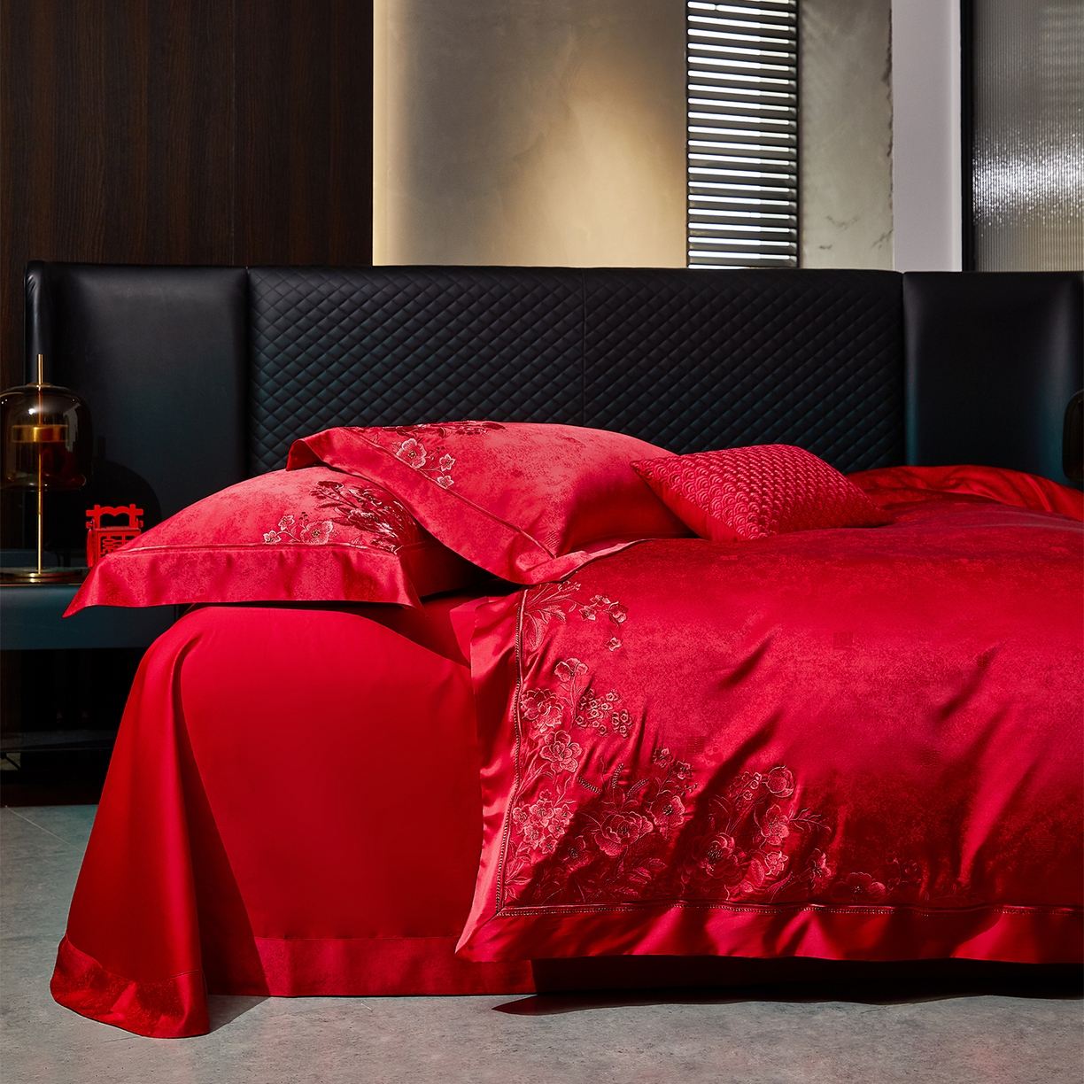 91家纺网 家纺一手货源 找家纺 （总）蒂爵 2026新款高端绣花婚庆四件套