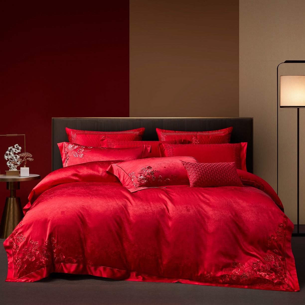 91家纺网 家纺一手货源 找家纺 （总）蒂爵 2026新款高端绣花婚庆四件套