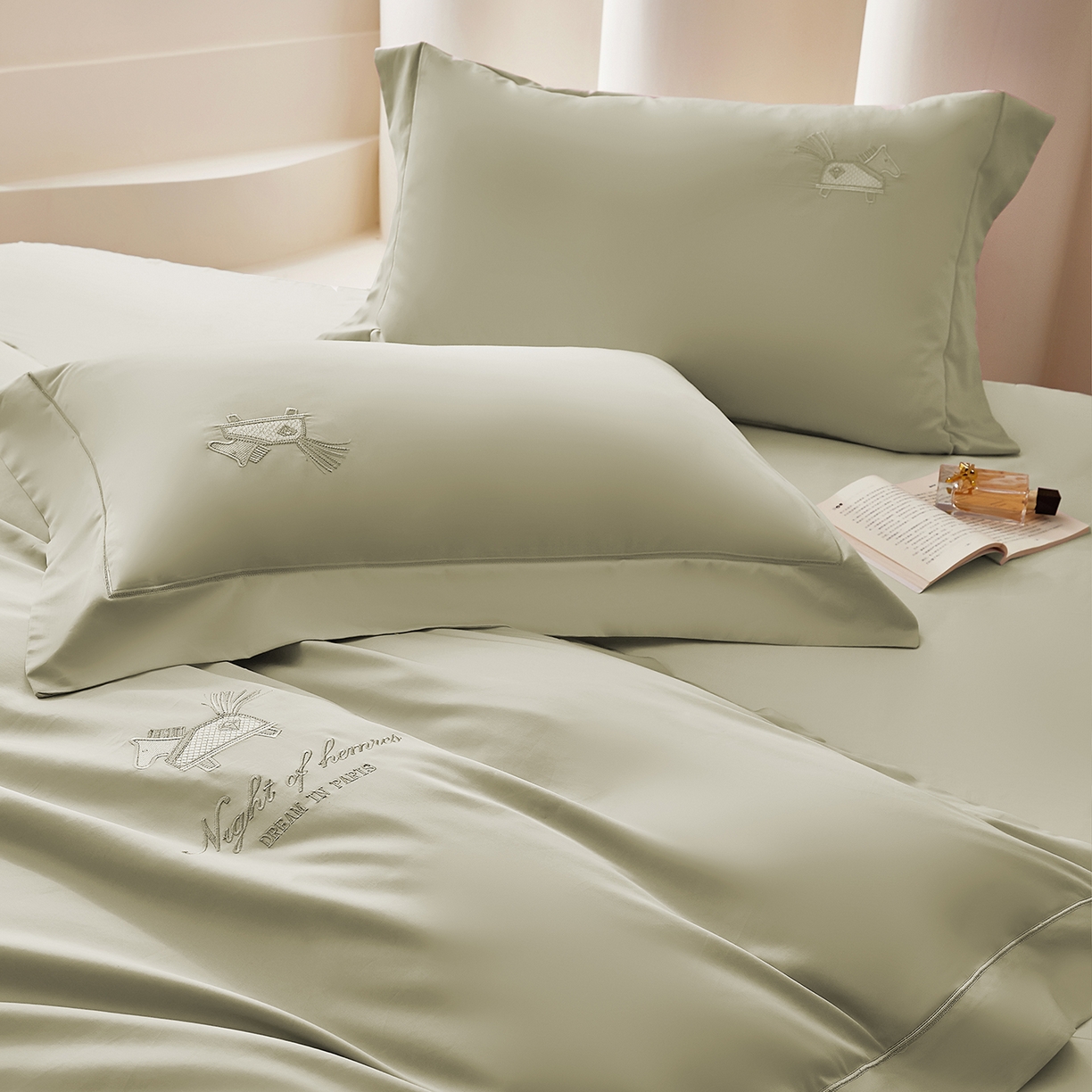 91家纺网 家纺一手货源 找家纺 （总）蒂爵 2026新款高支数长绒棉纯棉刺绣四件套-马上有赚系列