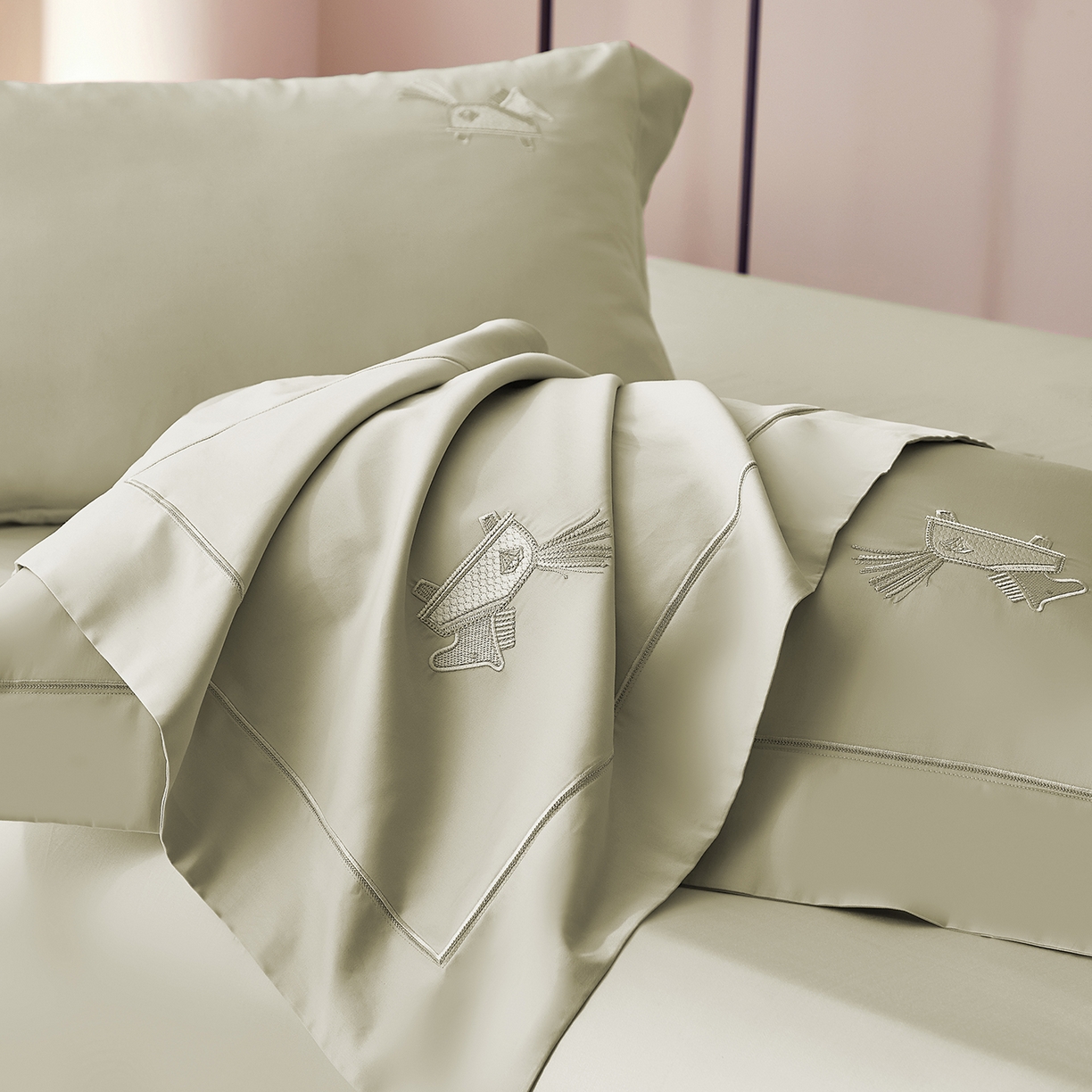 91家纺网 家纺一手货源 找家纺 （总）蒂爵 2026新款高支数长绒棉纯棉刺绣四件套-马上有赚系列