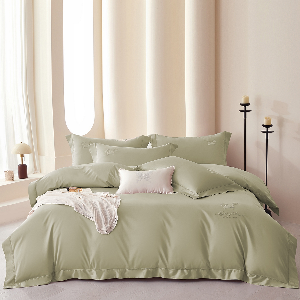 91家纺网 家纺一手货源 找家纺 （总）蒂爵 2026新款高支数长绒棉纯棉刺绣四件套-马上有赚系列