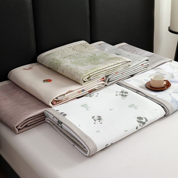 91家纺网 家纺一手货源 找家纺 （总）富馨莱 2026新款高端竹纤维席子平铺款软凉席三件套夏季凉席席子