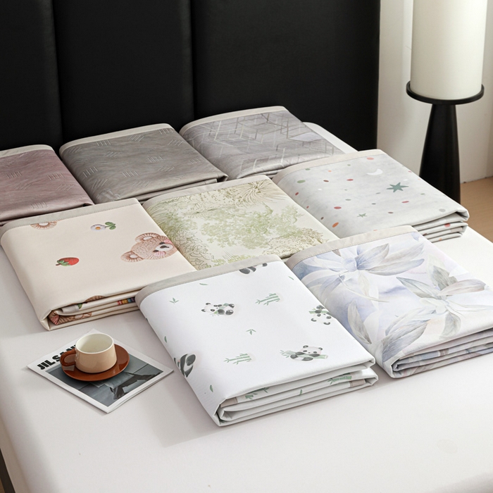 91家纺网 家纺一手货源 找家纺 富馨莱 2026新款高端竹纤维席子平铺款软凉席三件套夏季凉席席子 组合图仅供参考不可下单