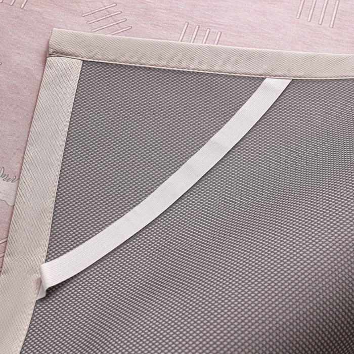 91家纺网 家纺一手货源 找家纺 富馨莱 2026新款高端竹纤维席子平铺款软凉席三件套夏季凉席席子 驰野听风-粉