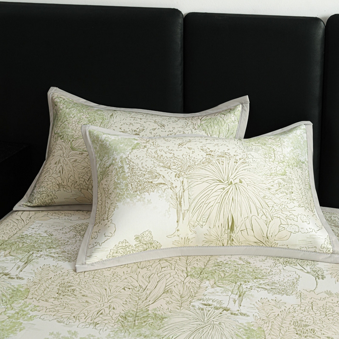 91家纺网 家纺一手货源 找家纺 富馨莱 2026新款高端竹纤维席子平铺款软凉席三件套夏季凉席席子 山间晚风