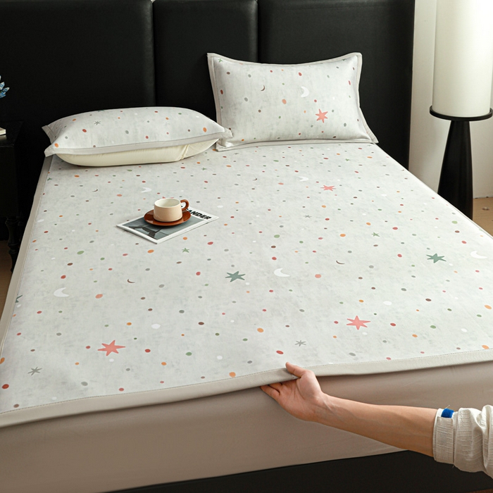 富馨莱 2026新款高端竹纤维席子平铺款软凉席三件套夏季凉席席子 星月交辉