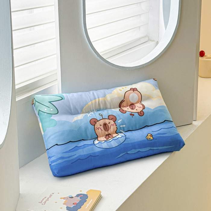 暖羽屋羽绒馆 2026新款卡通枕头婴幼儿枕芯 儿童学生小枕头 宿舍枕头 婴儿床枕头 小孩枕头 给你满分 