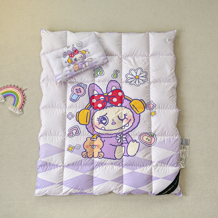 91家纺网 家纺一手货源 找家纺 暖羽屋羽绒馆 2026新款卡通枕头婴幼儿枕芯 儿童学生小枕头 宿舍枕头 婴儿床枕头 小孩枕头 紫色拉布尔 