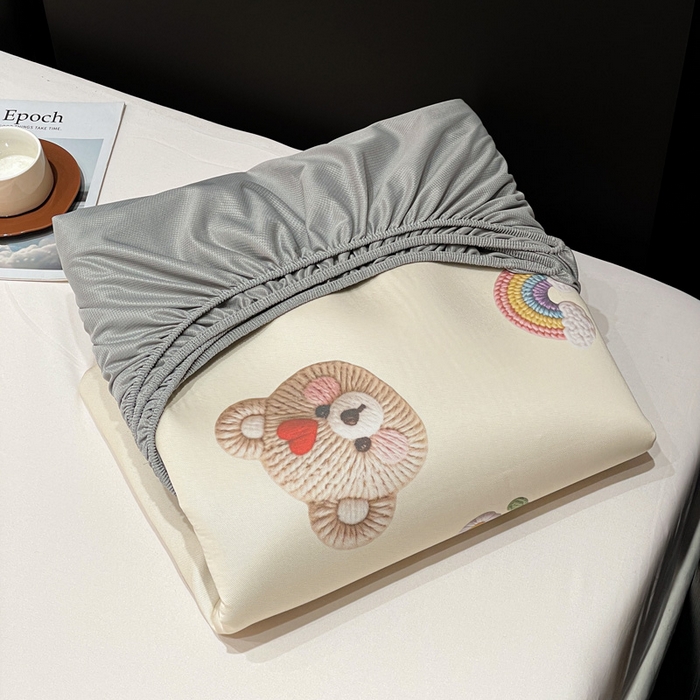 91家纺网 家纺一手货源 找家纺 富馨莱 2026新款高端竹纤维床笠款软凉席三件套夏季凉席席子 安利熊