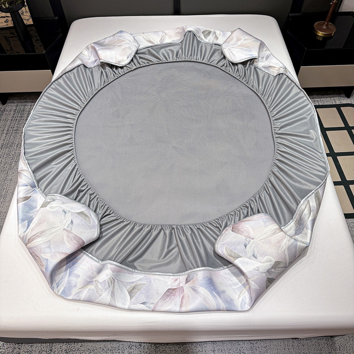 91家纺网 家纺一手货源 找家纺 富馨莱 2026新款高端竹纤维床笠款软凉席三件套夏季凉席席子 蝶韵