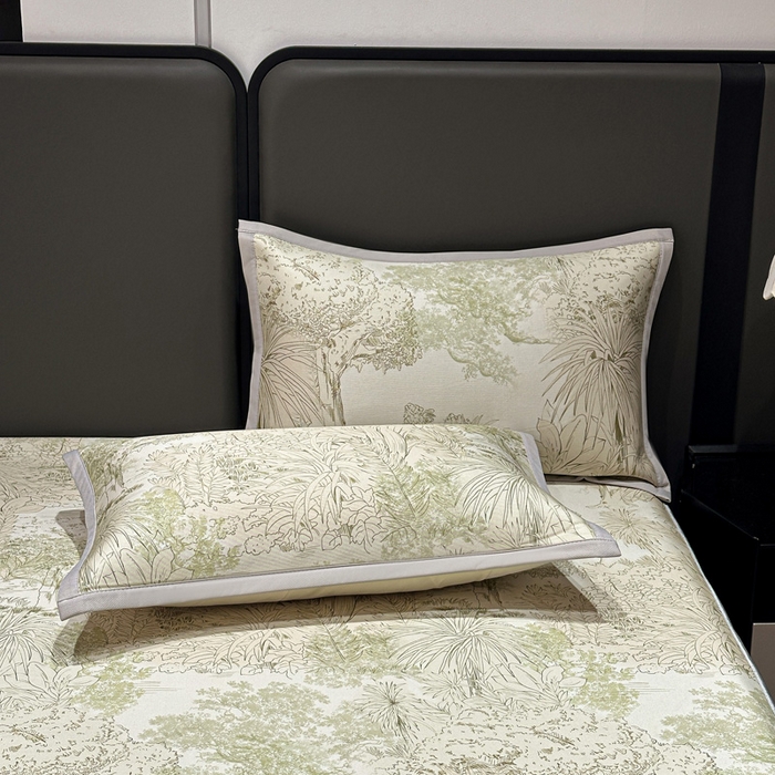 91家纺网 家纺一手货源 找家纺 富馨莱 2026新款高端竹纤维床笠款软凉席三件套夏季凉席席子 山间晚风