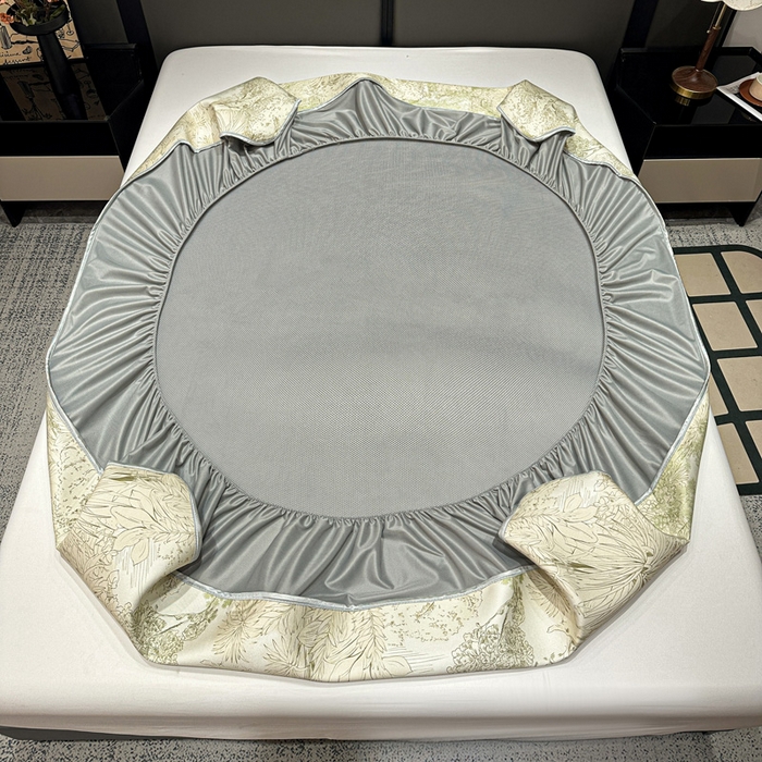 91家纺网 家纺一手货源 找家纺 富馨莱 2026新款高端竹纤维床笠款软凉席三件套夏季凉席席子 山间晚风