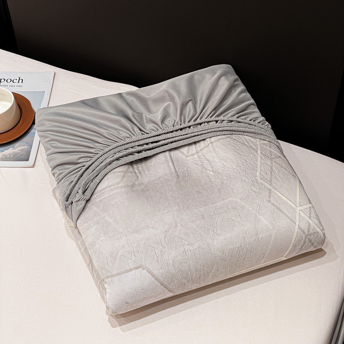 91家纺网 家纺一手货源 找家纺 富馨莱 2026新款高端竹纤维床笠款软凉席三件套夏季凉席席子 维度空间