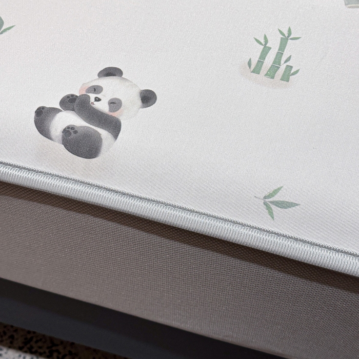 91家纺网 家纺一手货源 找家纺 富馨莱 2026新款高端竹纤维床笠款软凉席三件套夏季凉席席子 竹子熊猫