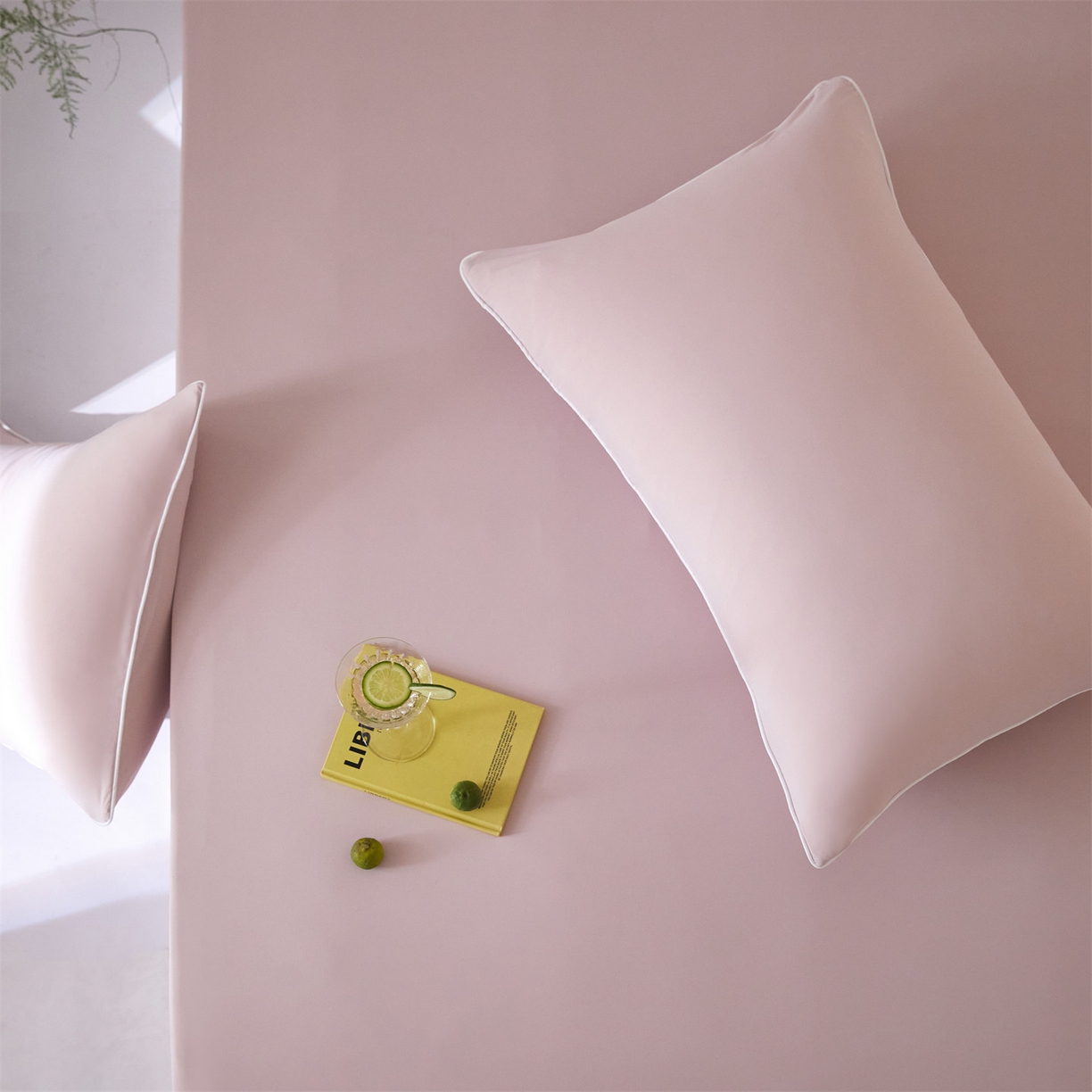 91家纺网 家纺一手货源 找家纺 头等舱  2026新款锦氨A类凉感（165克）床笠 某姆同款 豆沙粉