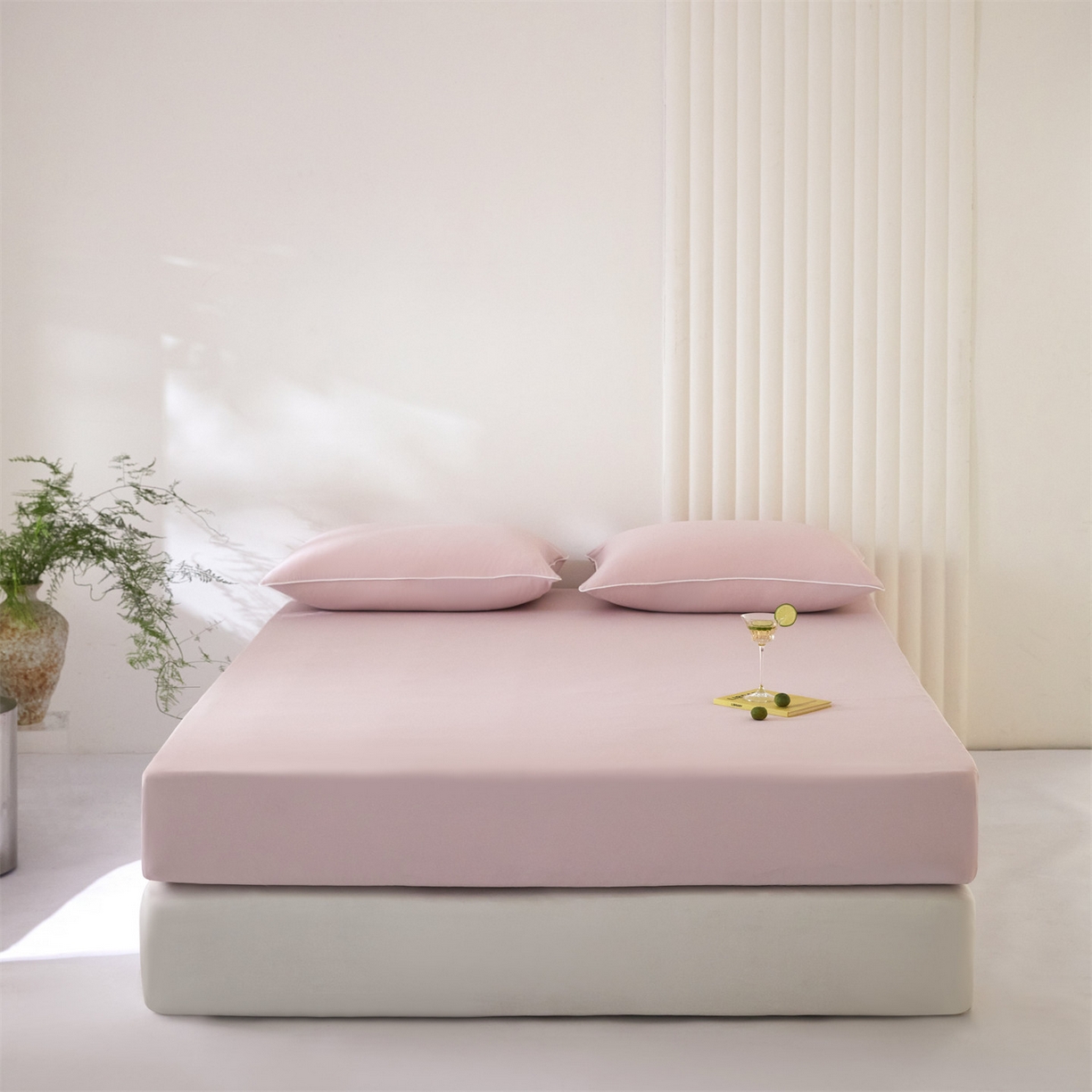 头等舱  2026新款锦氨A类凉感（165克）床笠 某姆同款 豆沙粉