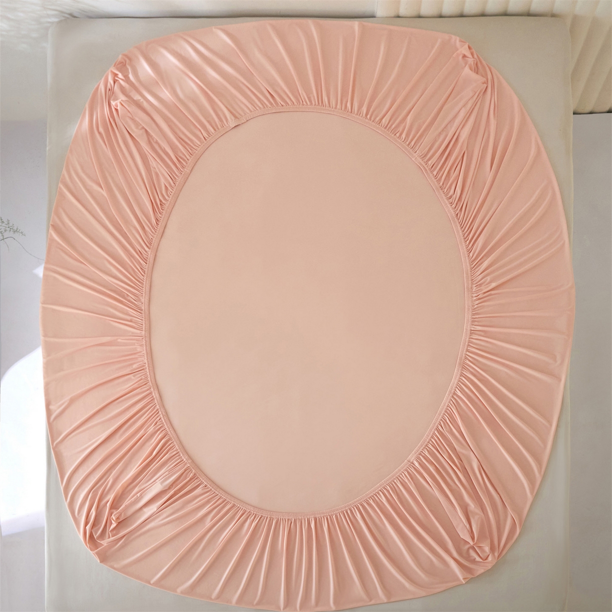 91家纺网 家纺一手货源 找家纺 头等舱  2026新款锦氨A类凉感（165克）床笠 某姆同款 海棠玉