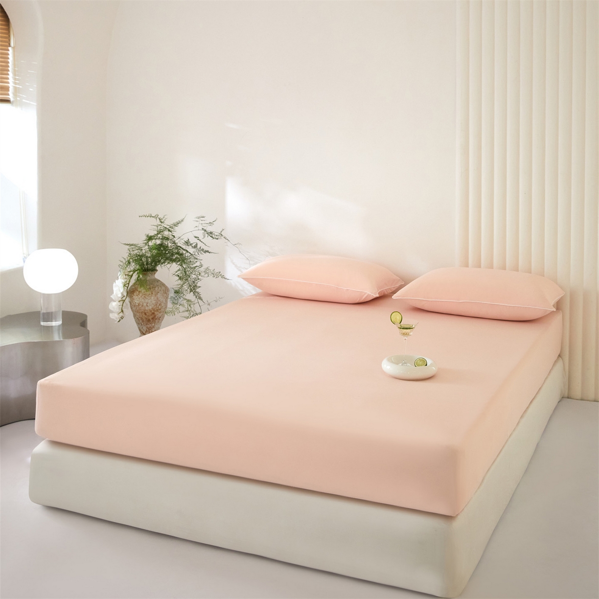 91家纺网 家纺一手货源 找家纺 头等舱  2026新款锦氨A类凉感（165克）床笠 某姆同款 海棠玉