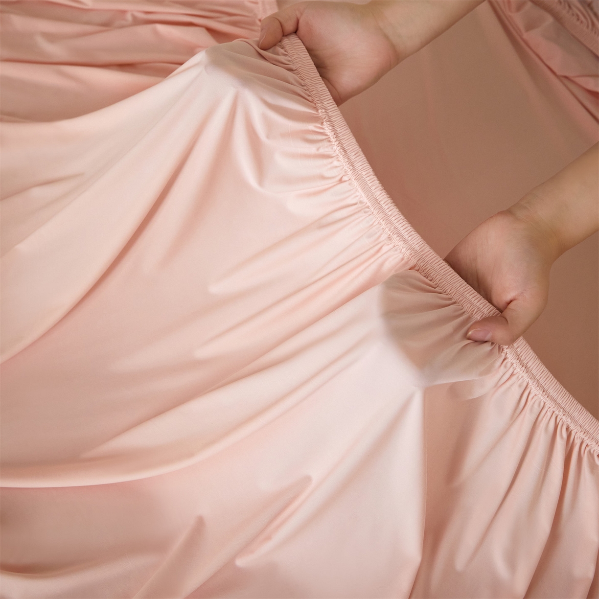 91家纺网 家纺一手货源 找家纺 头等舱  2026新款锦氨A类凉感（165克）床笠 某姆同款 海棠玉