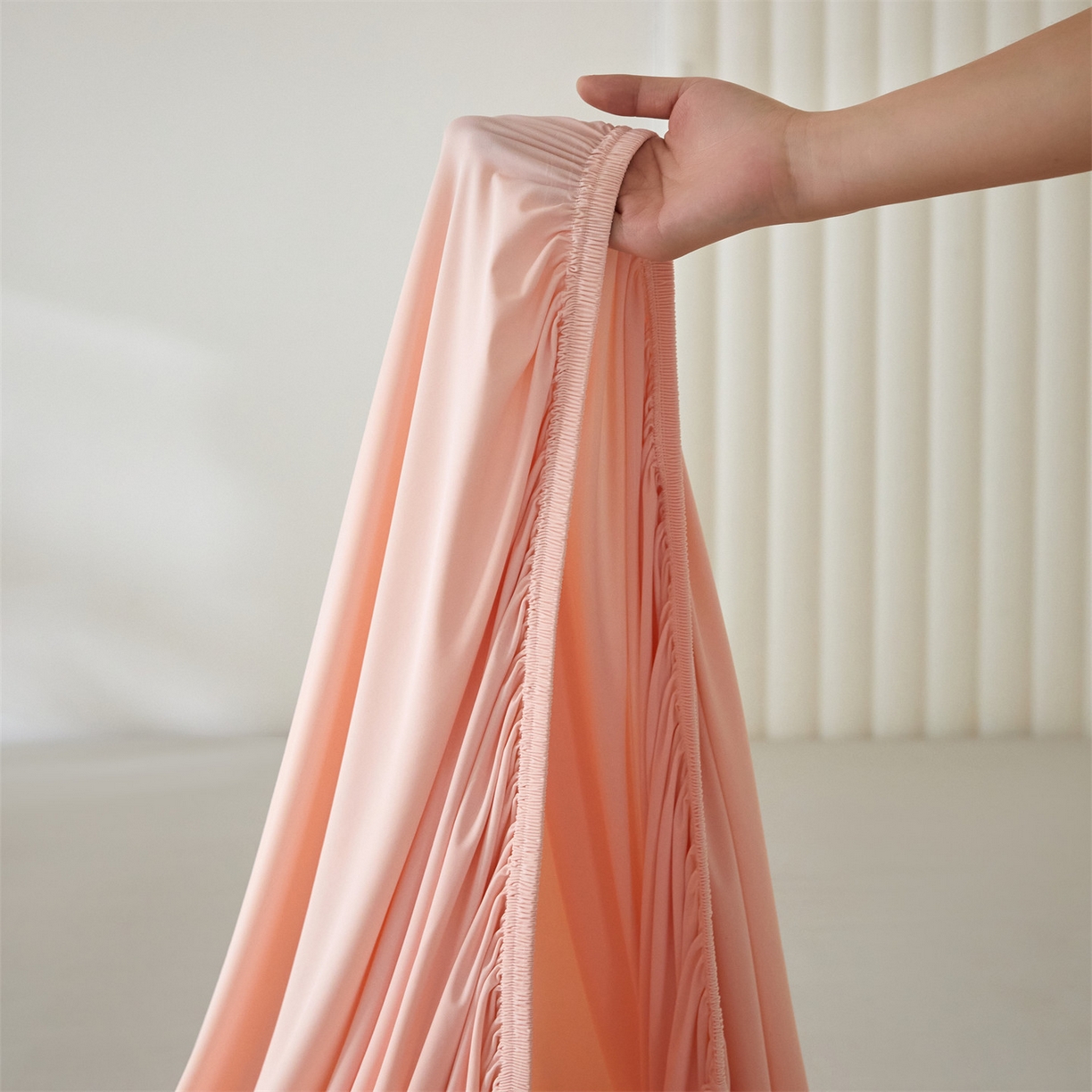 91家纺网 家纺一手货源 找家纺 头等舱  2026新款锦氨A类凉感（165克）床笠 某姆同款 海棠玉