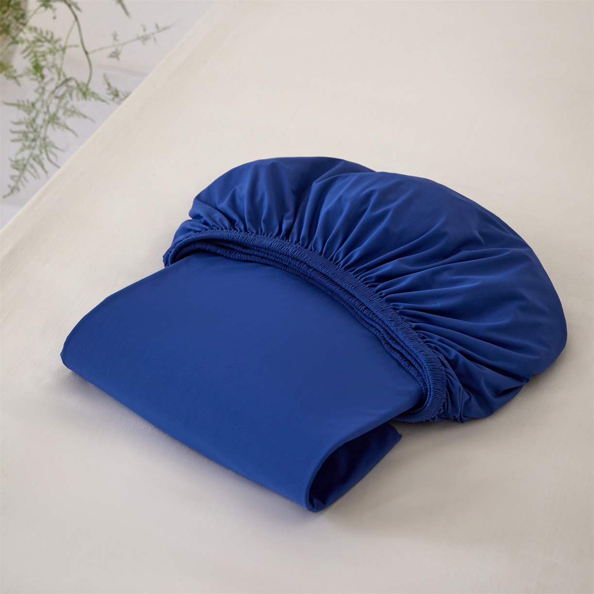 91家纺网 家纺一手货源 找家纺 头等舱  2026新款锦氨A类凉感（165克）床笠 某姆同款 深蓝