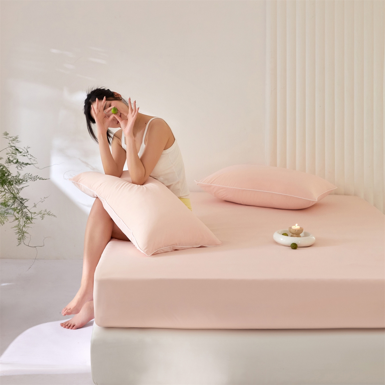 91家纺网 家纺一手货源 找家纺 头等舱  2026新款锦氨A类凉感（165克）床笠 某姆同款	 海棠玉