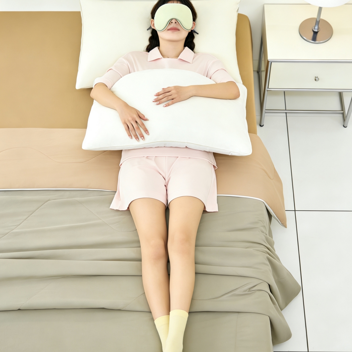 91家纺网 家纺一手货源 找家纺 LADYCOCO可可家居 2026新款coolmate多巴胺色系凉感夏被系列2 风吟麦浪（卡其+驼）