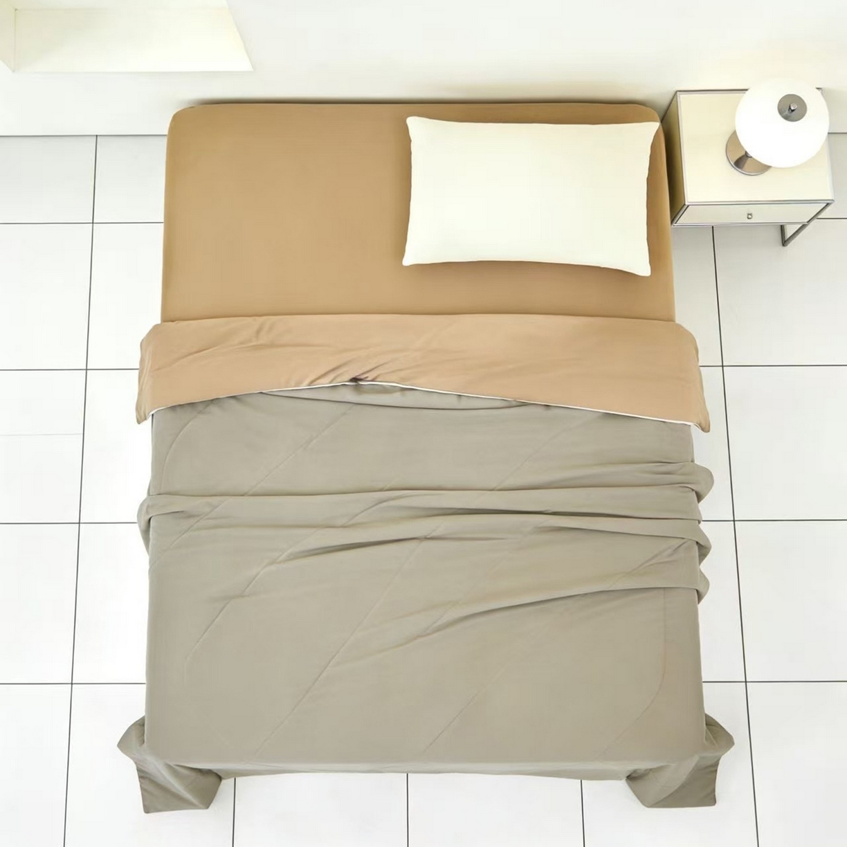 91家纺网 家纺一手货源 找家纺 LADYCOCO可可家居 2026新款coolmate多巴胺色系凉感夏被系列2 风吟麦浪（卡其+驼）