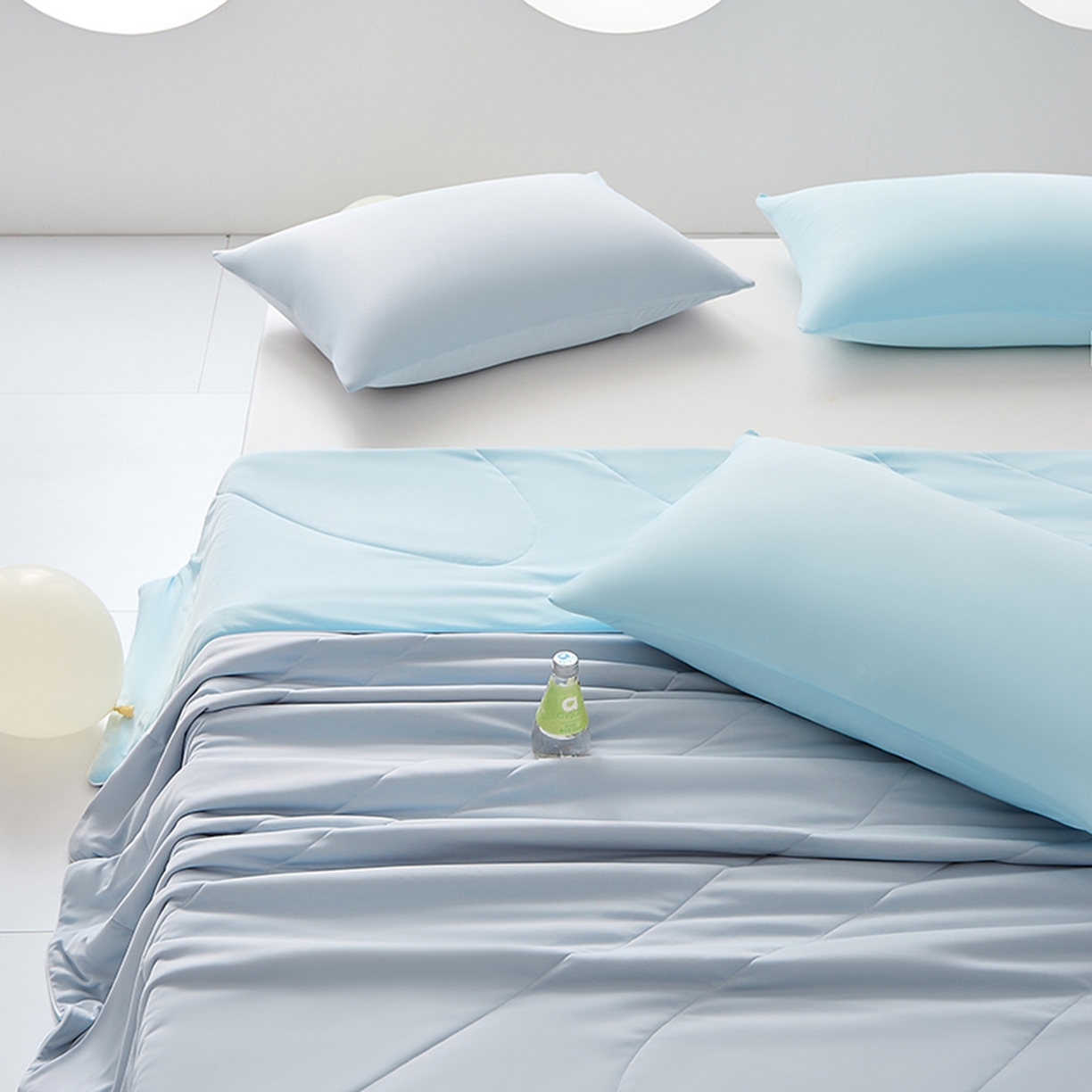 91家纺网 家纺一手货源 找家纺 LADYCOCO可可家居 2026新款coolmate多巴胺色系凉感夏被系列2 灰蓝（灰色+浅蓝）