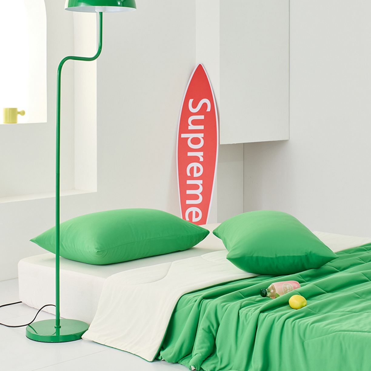 91家纺网 家纺一手货源 找家纺 LADYCOCO可可家居 2026新款coolmate多巴胺色系凉感夏被系列2 绿洲（绿色+牙白）