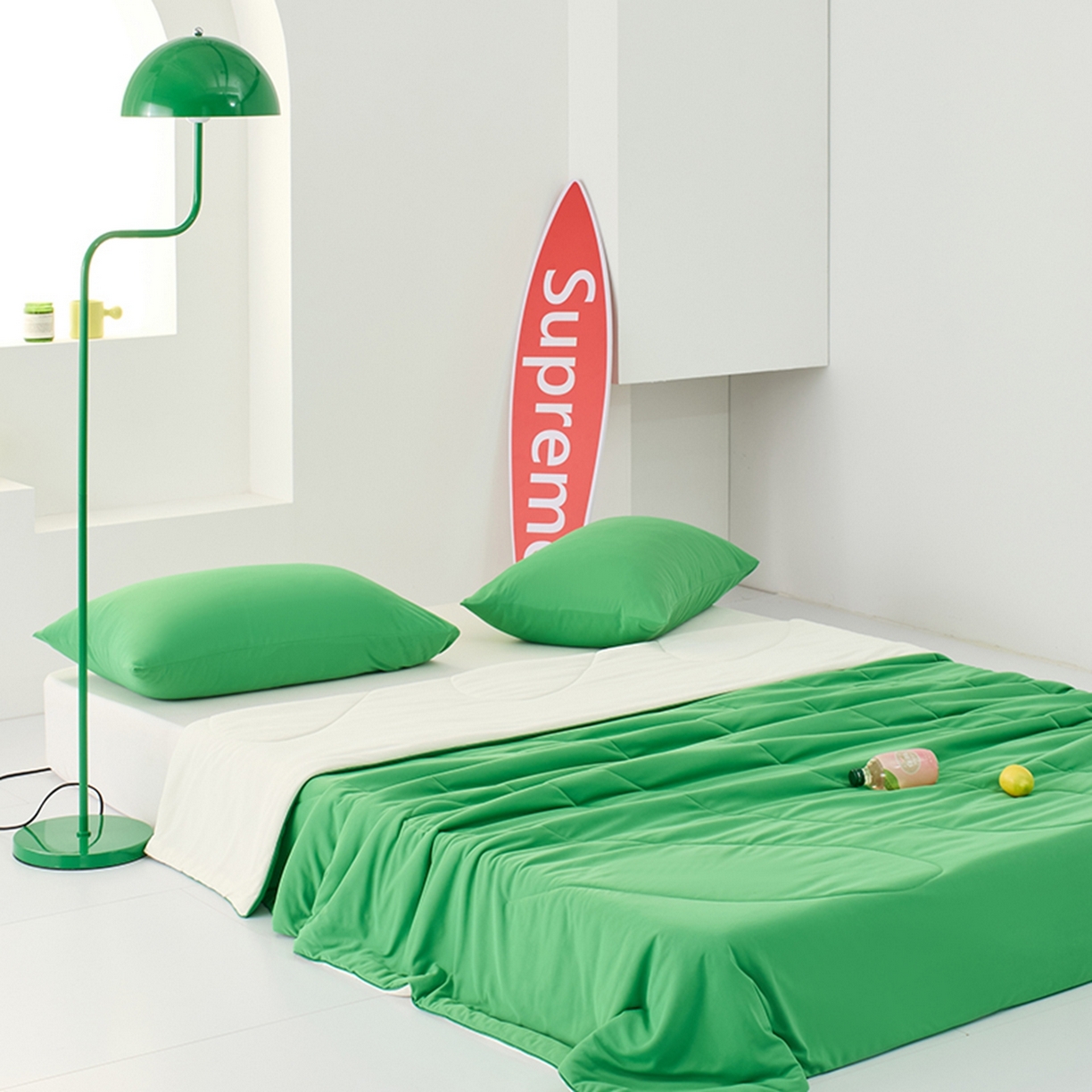 LADYCOCO可可家居 2026新款coolmate多巴胺色系凉感夏被系列2 绿洲（绿色+牙白）