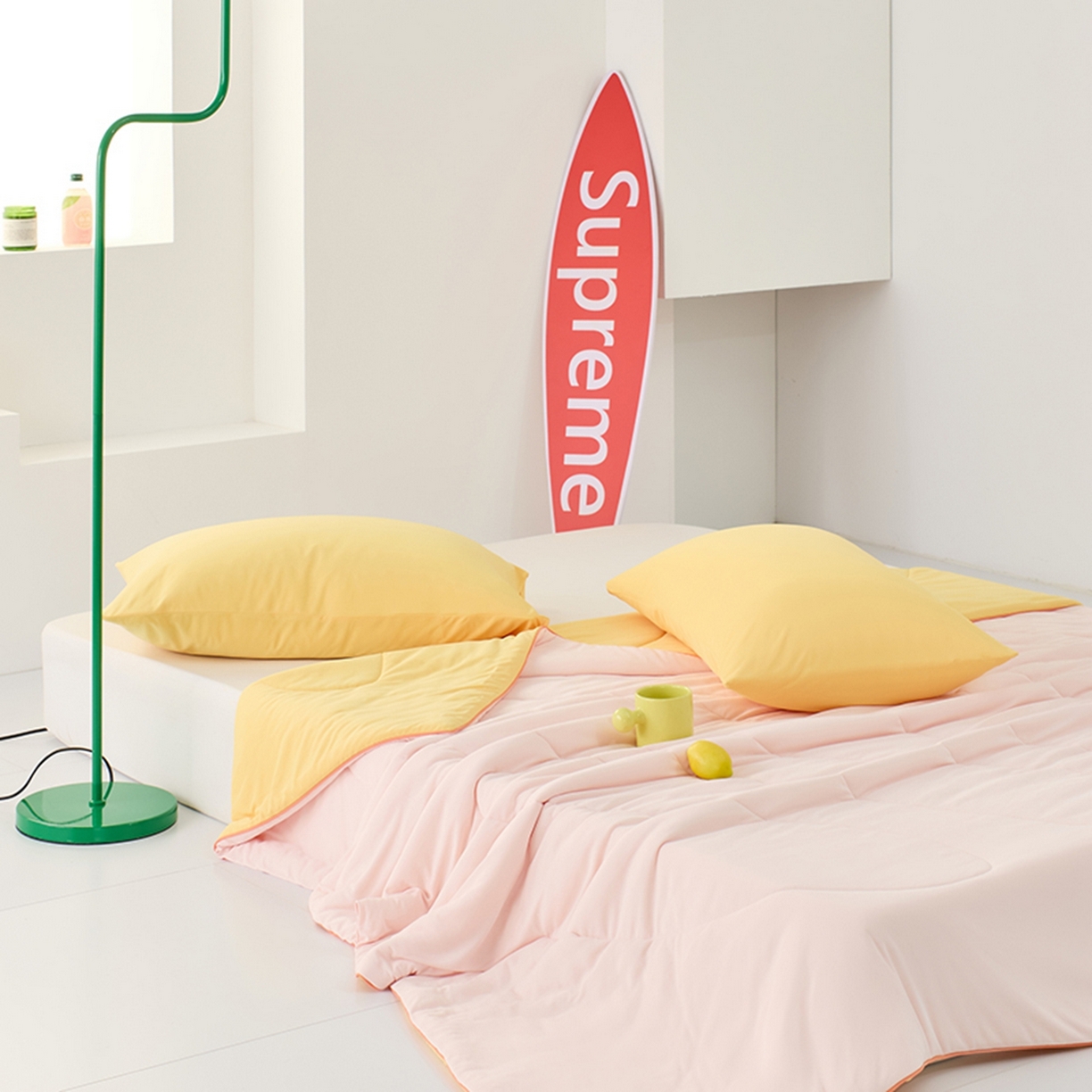 91家纺网 家纺一手货源 找家纺 LADYCOCO可可家居 2026新款coolmate多巴胺色系凉感夏被系列2 樱粉（粉色+橙黄）