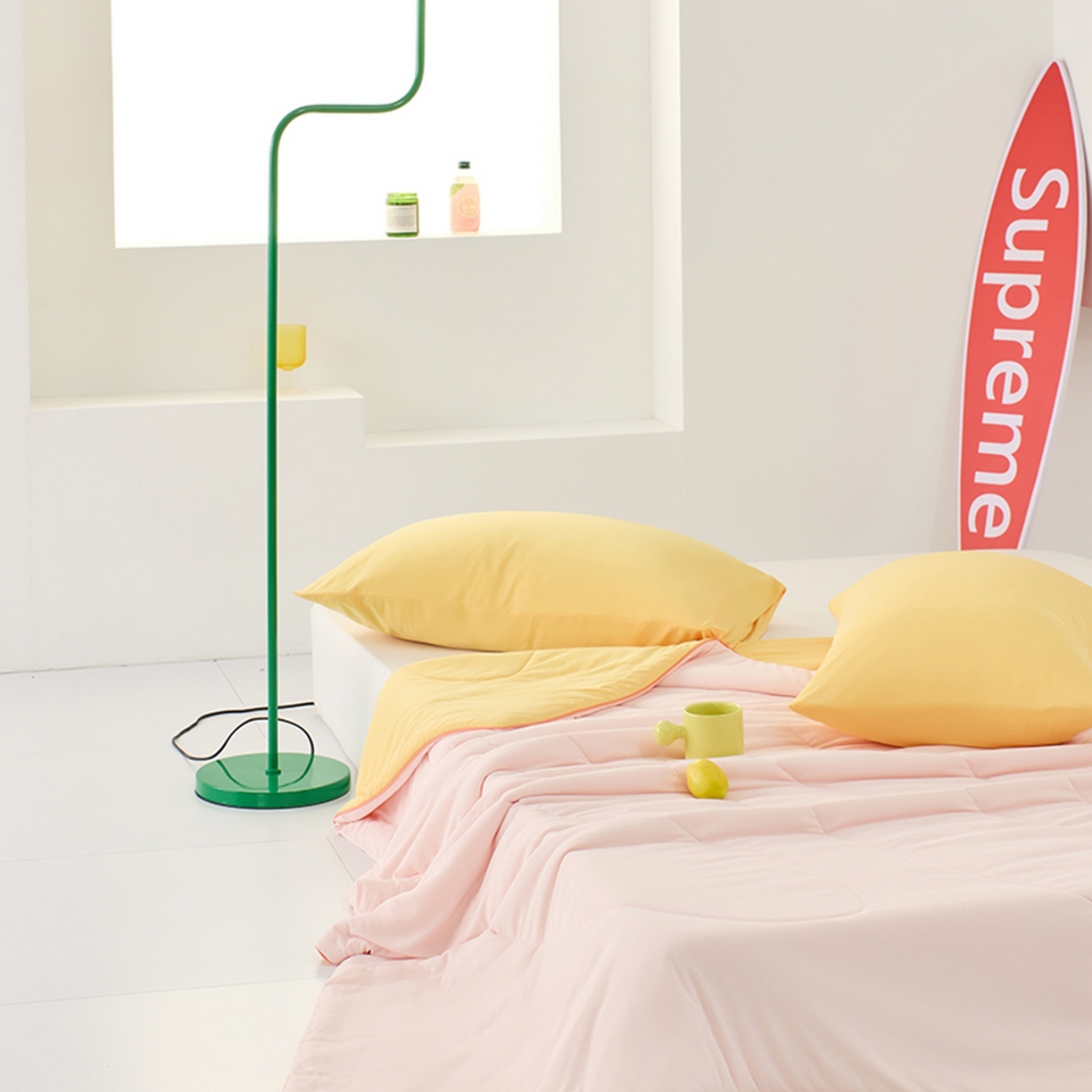 91家纺网 家纺一手货源 找家纺 LADYCOCO可可家居 2026新款coolmate多巴胺色系凉感夏被系列2 樱粉（粉色+橙黄）