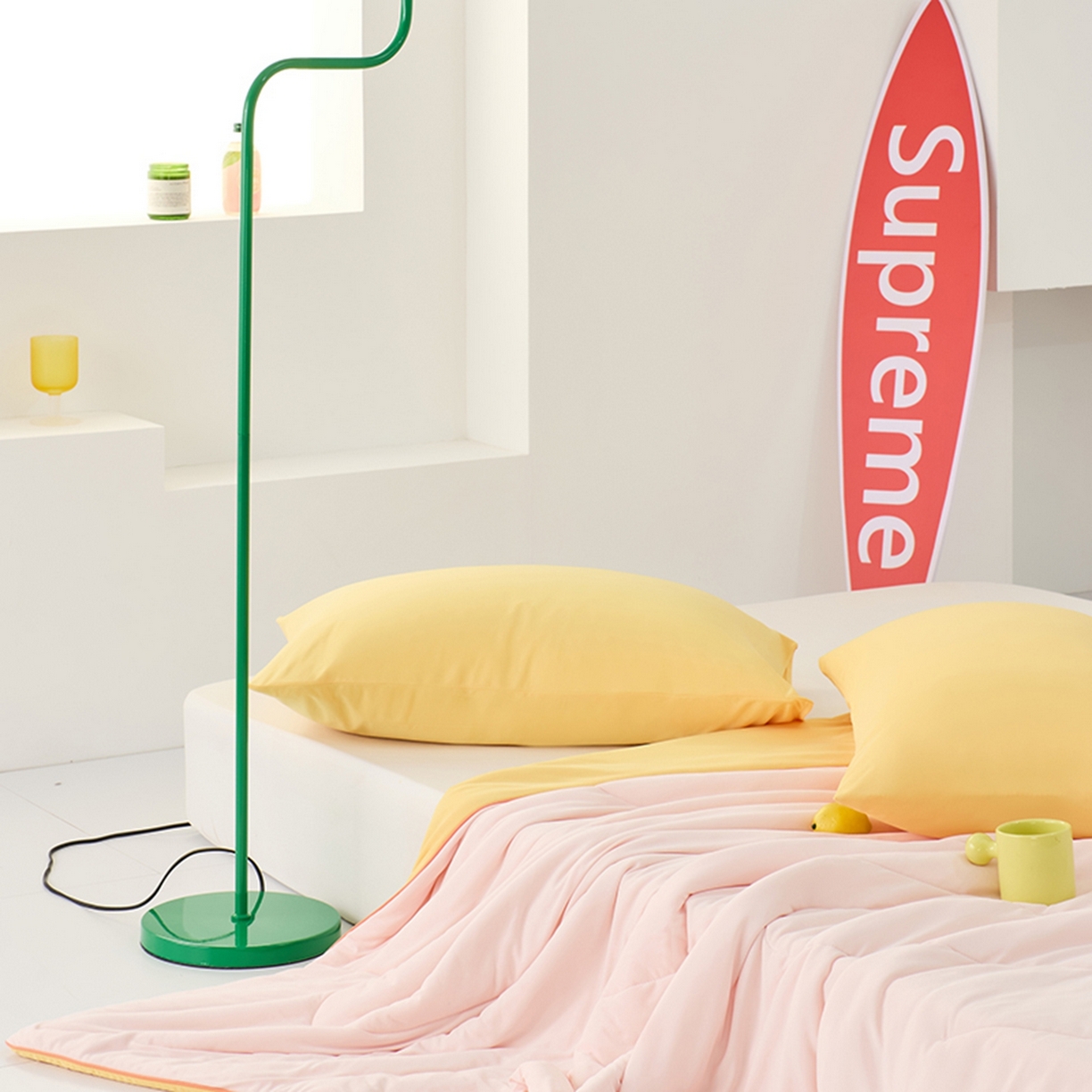 91家纺网 家纺一手货源 找家纺 LADYCOCO可可家居 2026新款coolmate多巴胺色系凉感夏被系列2 樱粉（粉色+橙黄）