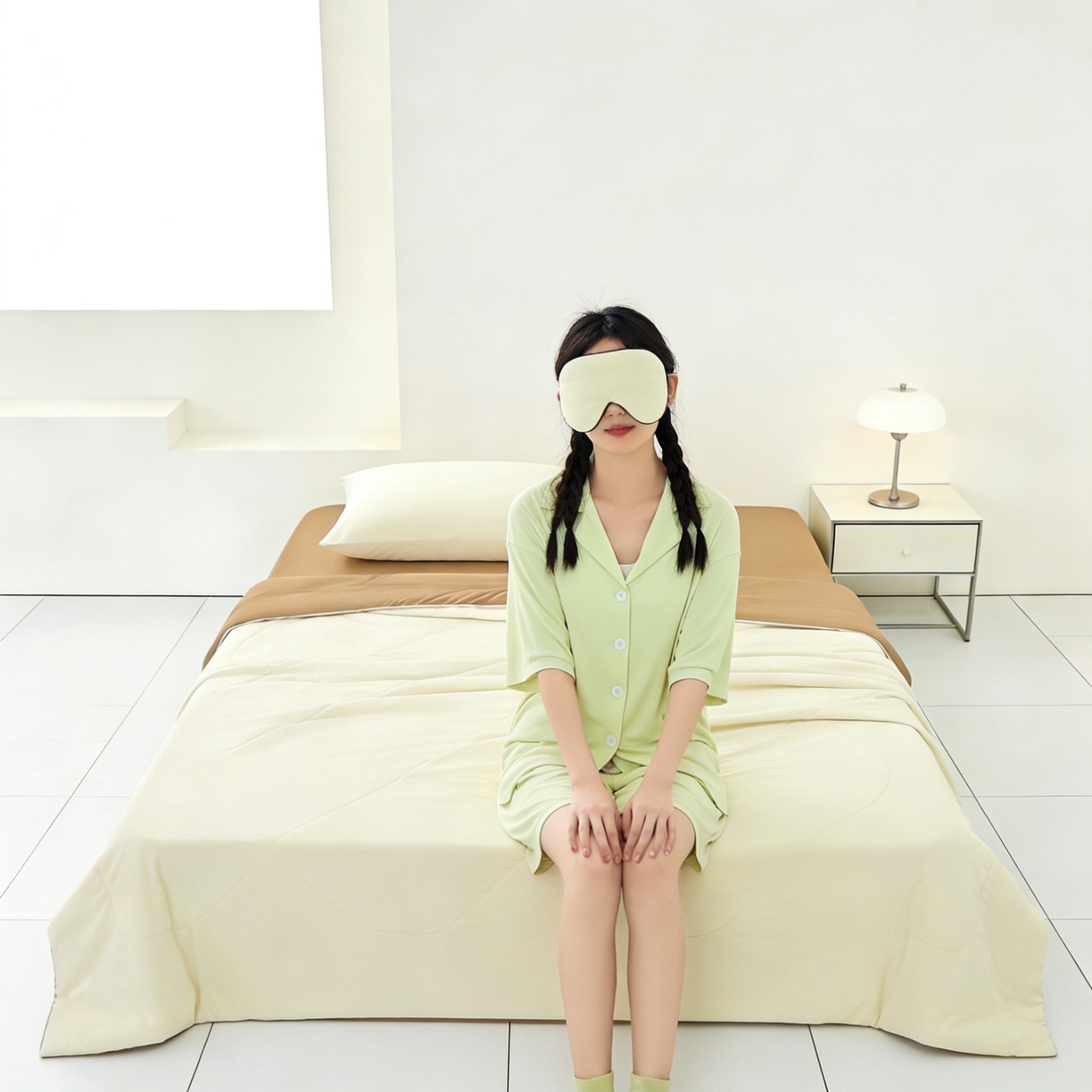 91家纺网 家纺一手货源 找家纺 LADYCOCO可可家居 2026新款coolmate多巴胺色系凉感夏被系列2 云沙麦浪（驼+白）