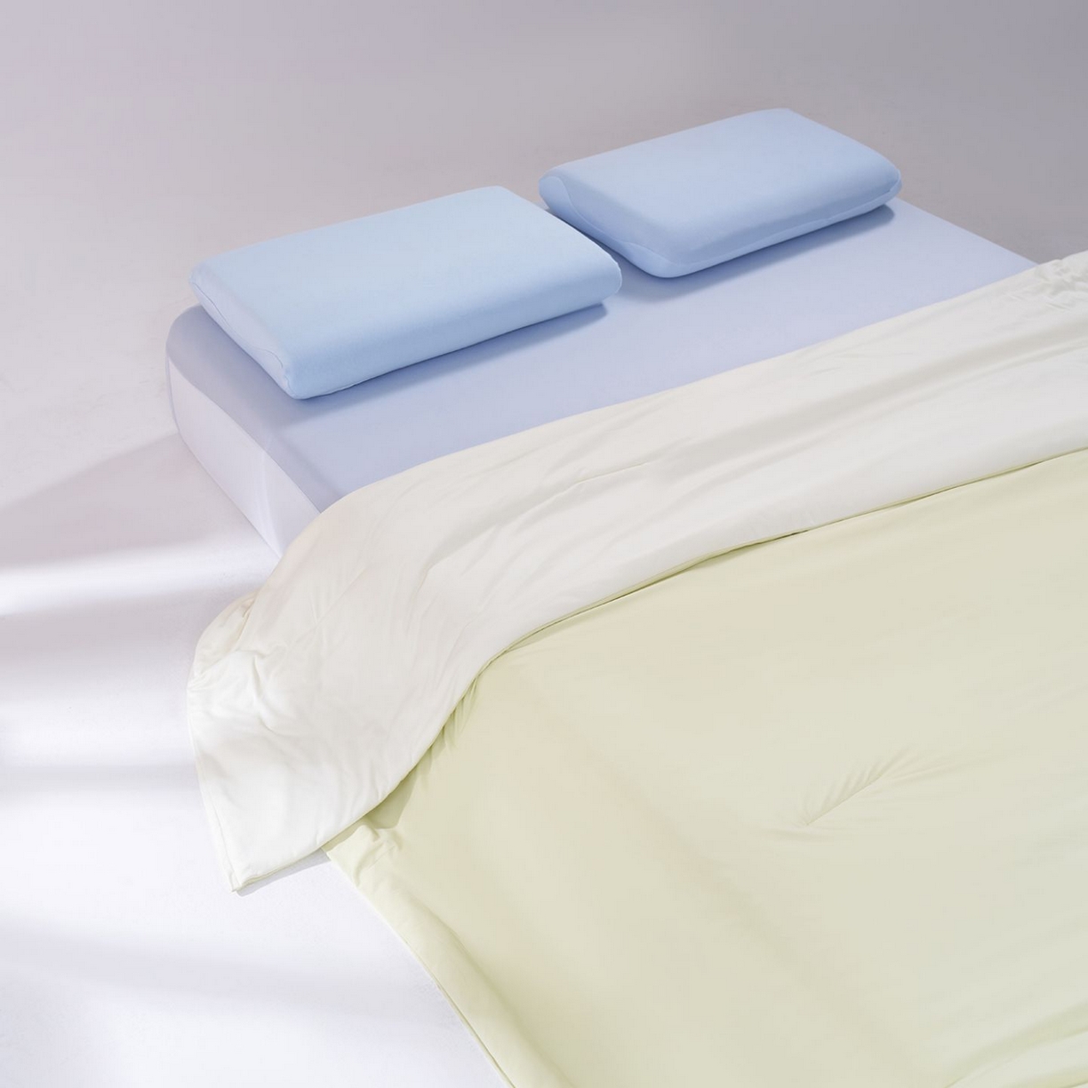 91家纺网 家纺一手货源 找家纺 花享莱 高品质2026新款亚朵酒店同款夏季双感深睡被夏被夏凉被pro3.0 竹青黄