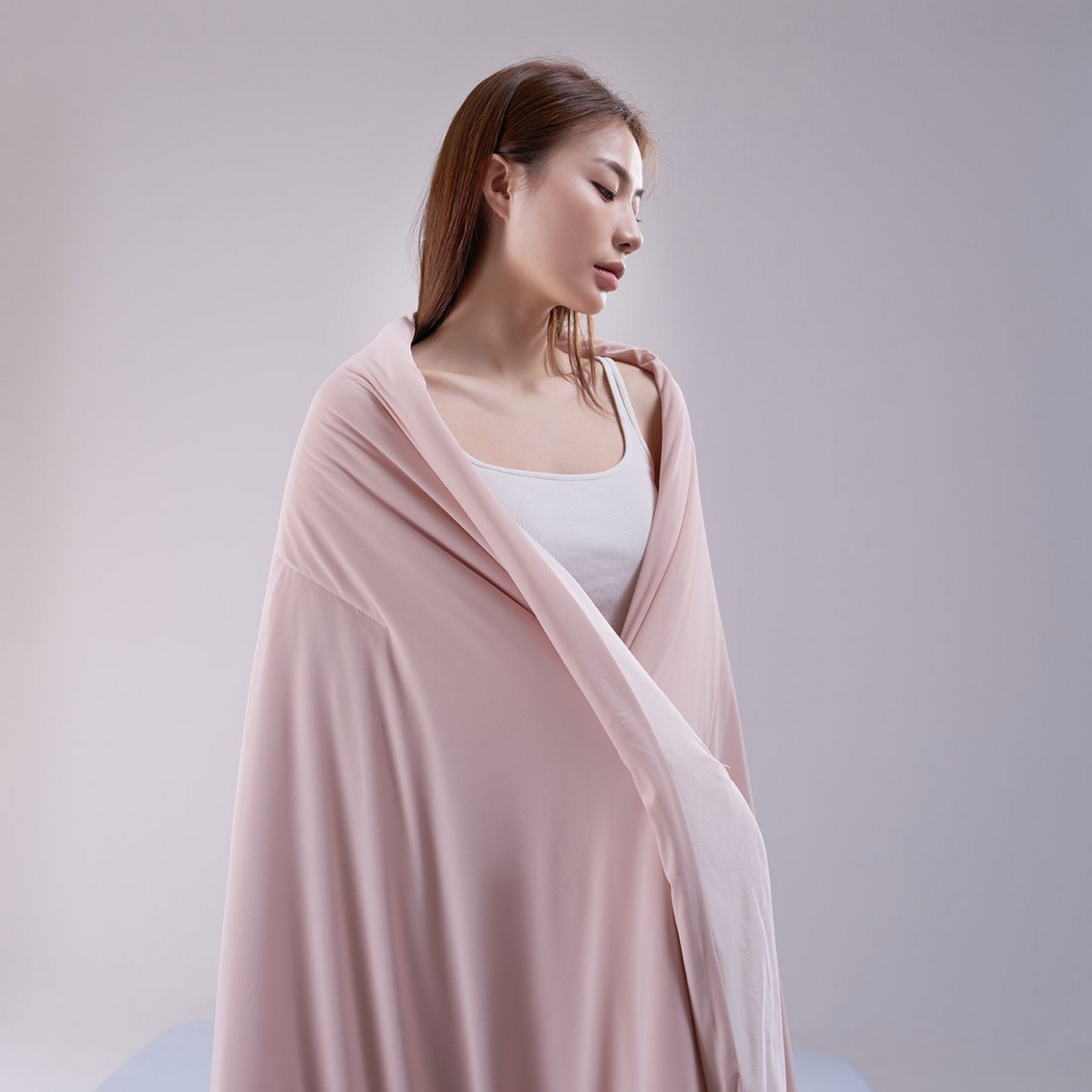 91家纺网 家纺一手货源 找家纺 花享莱 高品质2026新款亚朵酒店同款夏季双感深睡被夏被夏凉被pro3.0 橘雾粉