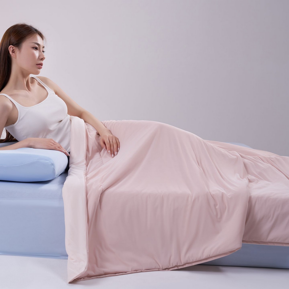 91家纺网 家纺一手货源 找家纺 花享莱 高品质2026新款亚朵酒店同款夏季双感深睡被夏被夏凉被pro3.0 橘雾粉