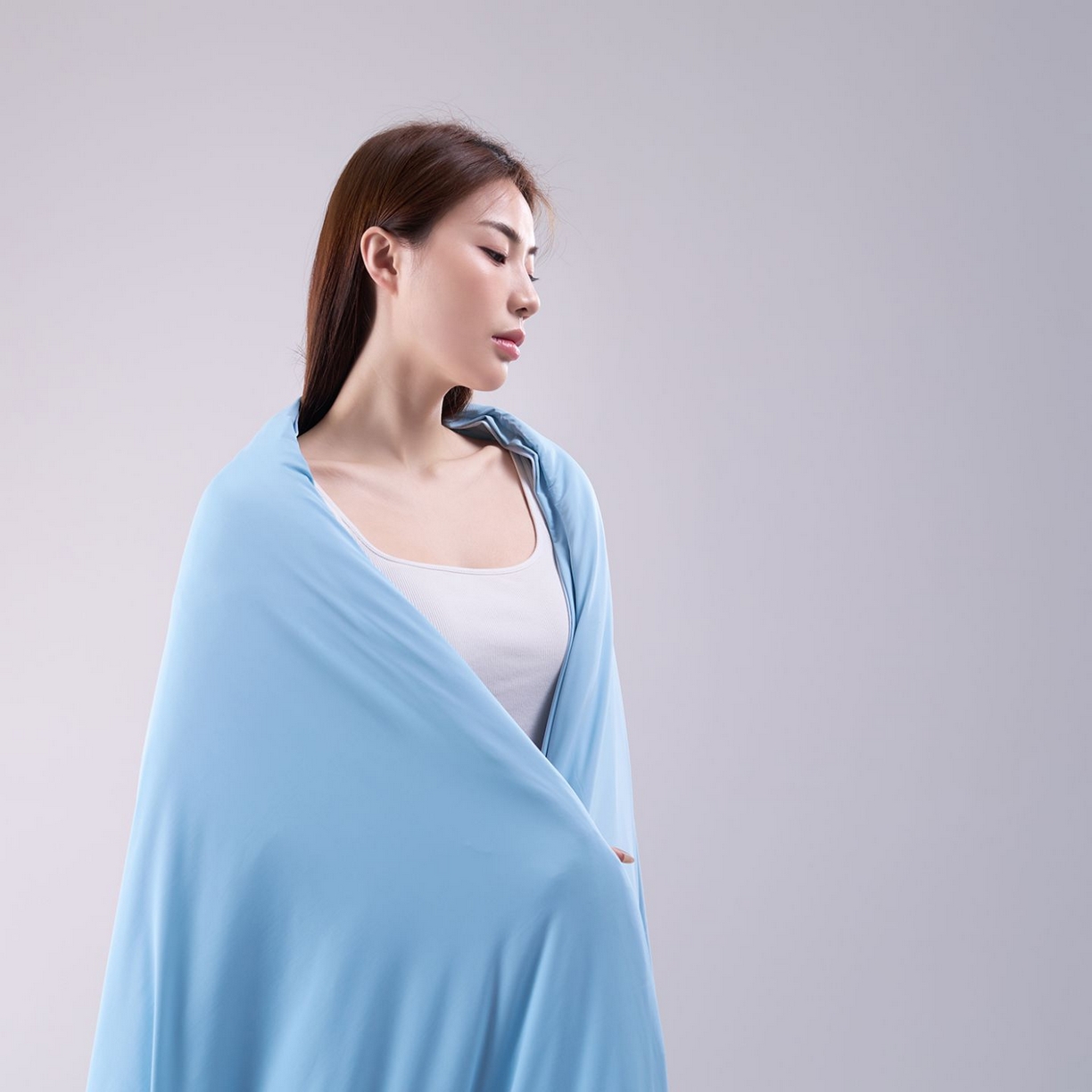 91家纺网 家纺一手货源 找家纺 花享莱 高品质2026新款亚朵酒店同款夏季双感深睡被夏被夏凉被pro3.0 静水蓝