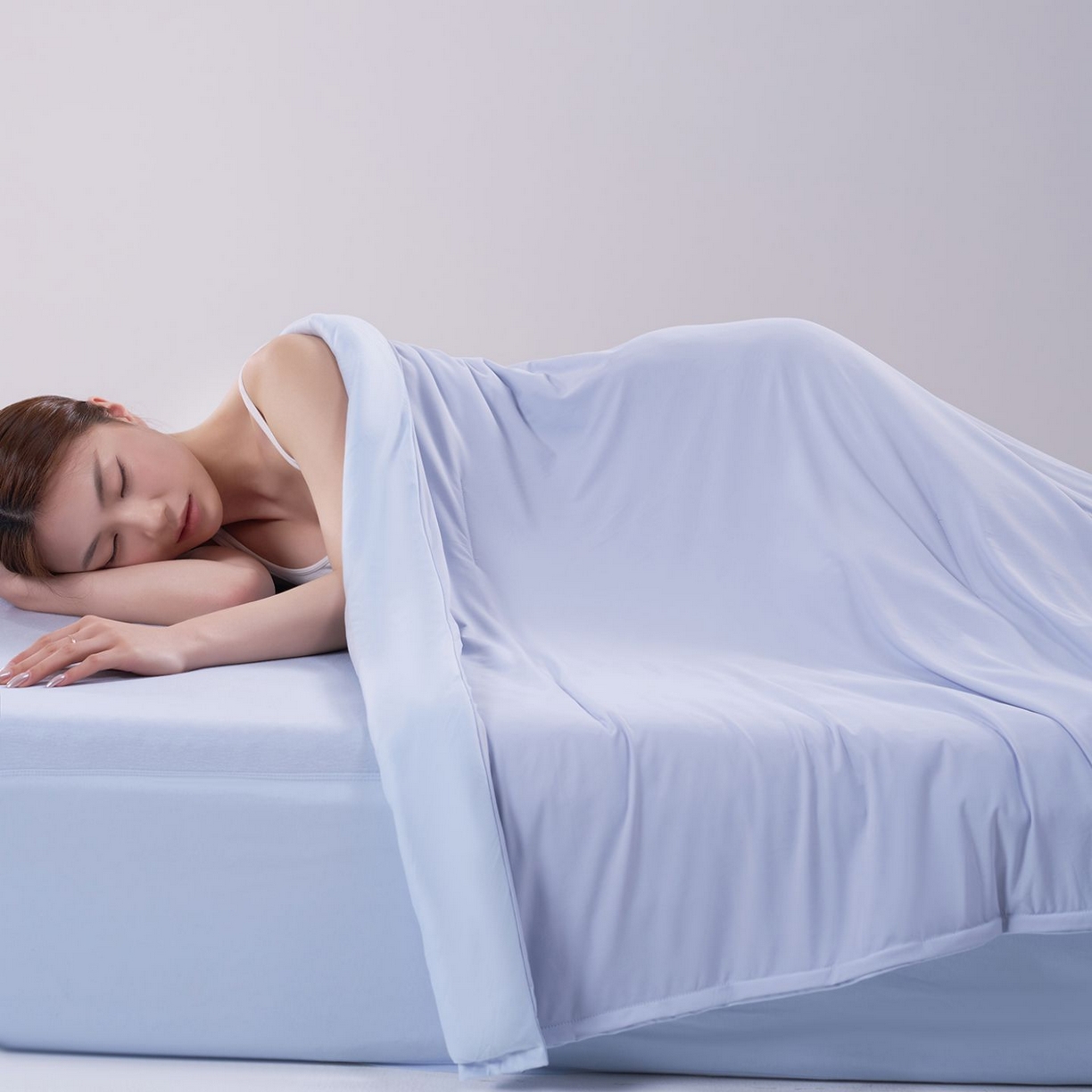 91家纺网 家纺一手货源 找家纺 花享莱 高品质2026新款亚朵酒店同款夏季双感深睡被夏被夏凉被pro3.0 青空灰