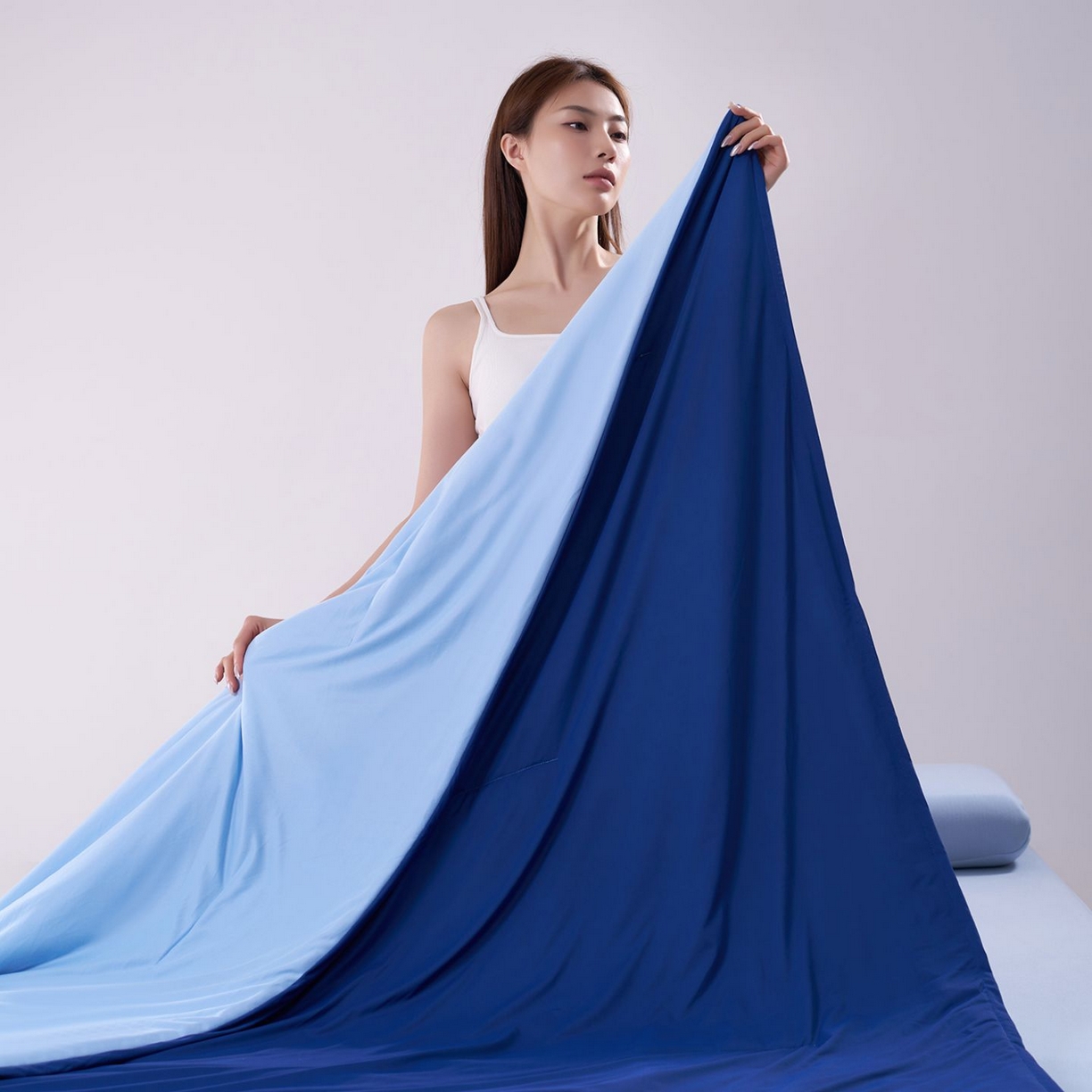 91家纺网 家纺一手货源 找家纺 花享莱 高品质2026新款亚朵酒店同款夏季双感深睡被夏被夏凉被pro3.0 深空蓝